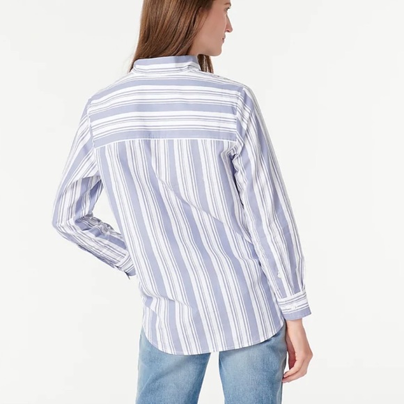 J.Crew Band-collar cotton poplin tunic - Picture 4 of 7